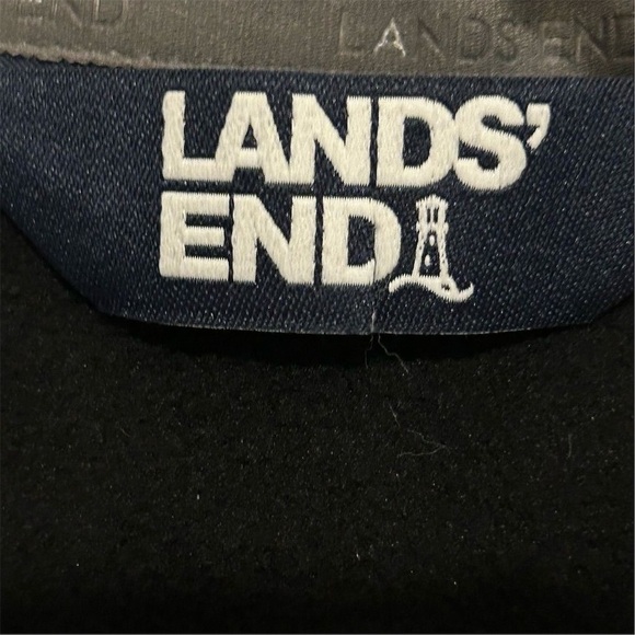 Lands' End Women's Large Black Marinac Fleece Vest Full Zip Sleeveless - Picture 5 of 11